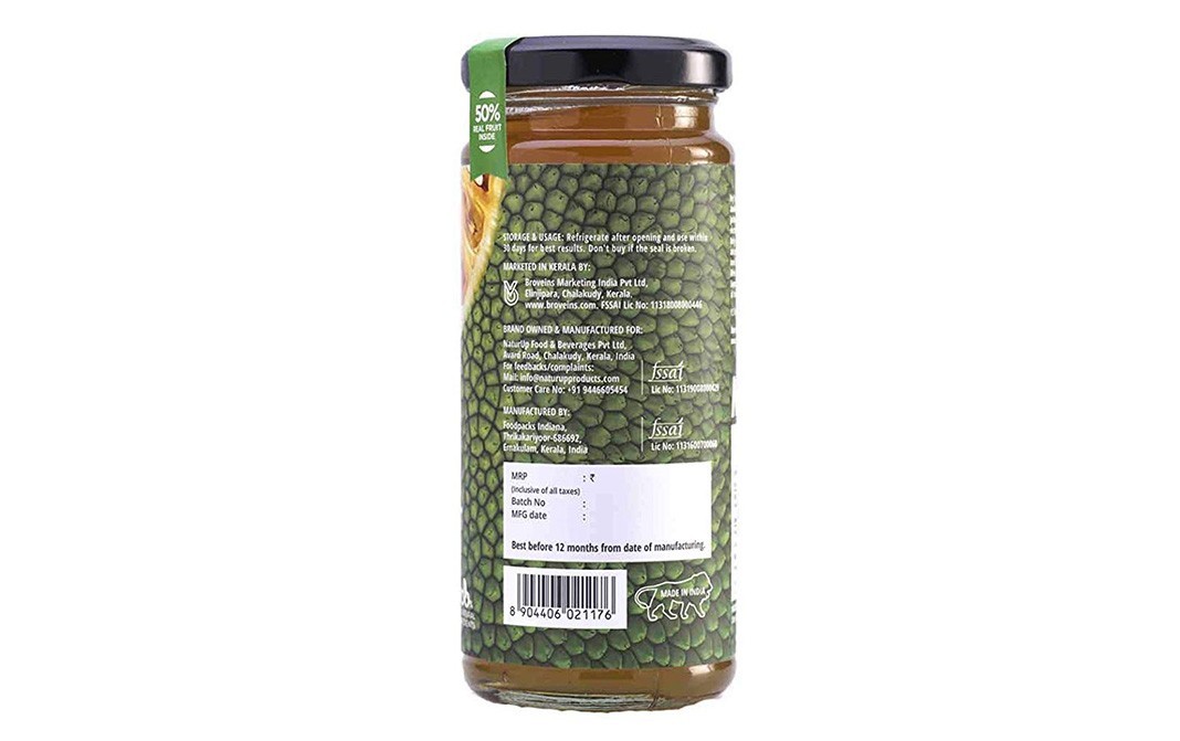 NaturUp Tropical Jackfruit Jam    Glass Jar  300 grams